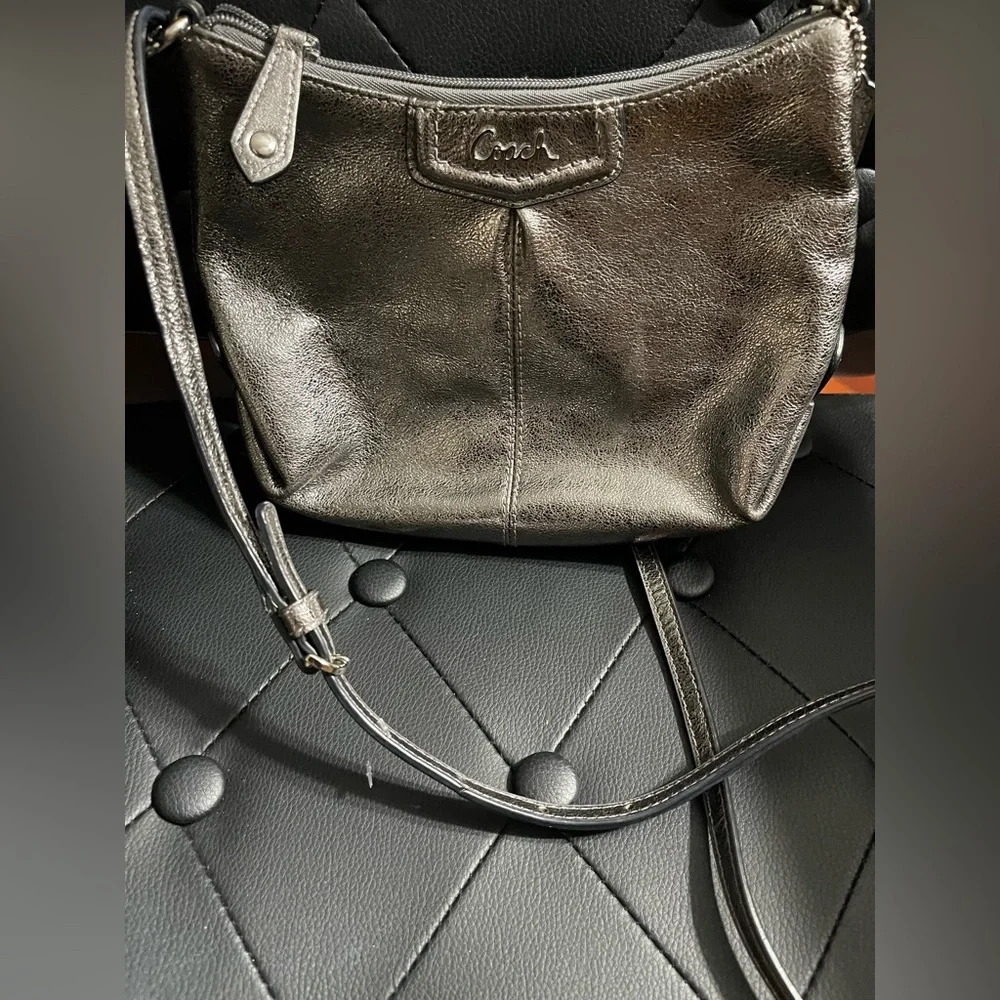 Coach Metallic Black Crossbody Bag - Picture 3 of 5